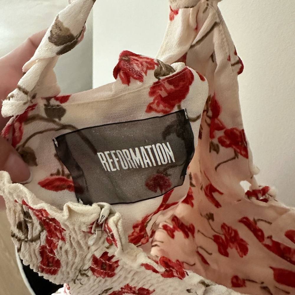 Reformation Armadillo Ruffle Mini Dress size 0 - Picture 5 of 5